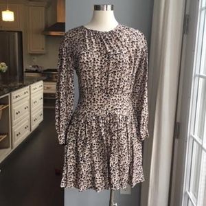 Long Sleeve Leopard Dress